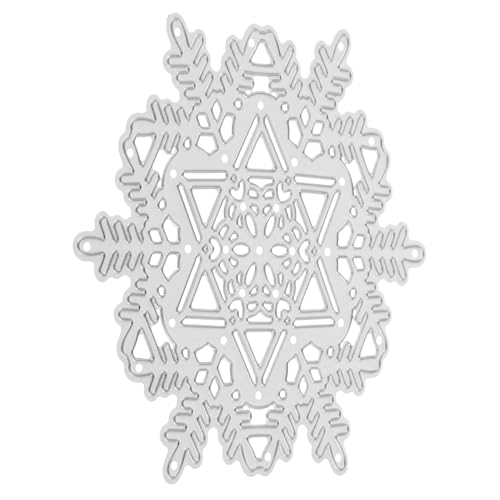 Housoutil Würfel Aus Kohlenstoffstahl Scrapbooking Stirbt Stanzformen Aus Metall Für Die Kartenherstellung Schneeflocken-stanzformen Weihnachtsstanzungen Schneeflockenstanze Silber von Housoutil