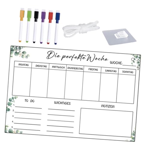 Housoutil löschbarer Notizblock Wochenkalender für den Kühlschrank Kühlschrankplaner Trockenlöschkalender für den Kühlschrank Trockener Löschkalender für Kühlschrank Acryl Transparent Housoutil löschbarer Notizblock Wochenkalender für den Kühlschrank Kühlschrankplaner Trockenlöschkalender für den Kühlschrank Trockener Löschkalender für Kühlschrank Acryl Transparent von Housoutil