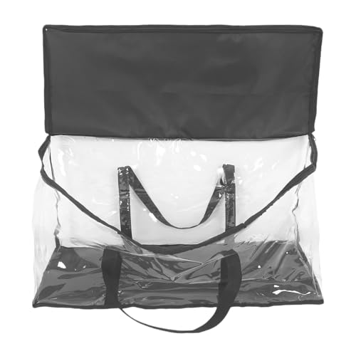 Housoutil tragbare Aufbewahrungstasche Buchbeutel für Tasche für das Amt Mädchenbuchstasche Büchertasche mit großem Fassungsvermögen Buchstasche für Mädchen Friseurtasche PVC Black von Housoutil