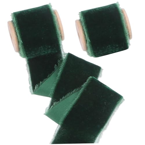 2 Rollen olivgrünes Samtband, 1, 1 Yard, einseitiges Samtband, Retro-Weihnachtsgeschenkpapier für Hochzeitsstrauß, Party, Weihnachtskranz, Boho-Band, Weihnachtsband, Geschenkband 2 Rollen olivgrünes Samtband, 1, 1 Yard, einseitiges Samtband, Retro-Weihnachtsgeschenkpapier für Hochzeitsstrauß, Party, Weihnachtskranz, Boho-Band, Weihnachtsband, Geschenkband von HoveeLuty