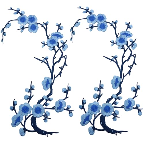 2 Stück Kirschblüten-Aufnäher zum Aufbügeln, Kirschblüten-Stickereien, Blumenranken-Applikationen für Kleidung, Jacken, Jeans, Rucksäcke und Bastelarbeiten, Blumen-Aufnäher, Blumen- zum A 2 Stück Kirschblüten-Aufnäher zum Aufbügeln, Kirschblüten-Stickereien, Blumenranken-Applikationen für Kleidung, Jacken, Jeans, Rucksäcke und Bastelarbeiten, Blumen-Aufnäher, Blumen- zum A von HoveeLuty