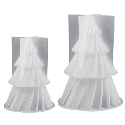 2 Stück Weihnachtsbaum-Silikonform, 3D-Kerzenformen, faltbare kegelförmige Baum-Silikonform für DIY-Wachskerzen, Seife, Kunsthandwerk, Heimdekoration, Kerzenherstellungsformen, Silikon-Kerzenform 2 Stück Weihnachtsbaum-Silikonform, 3D-Kerzenformen, faltbare kegelförmige Baum-Silikonform für DIY-Wachskerzen, Seife, Kunsthandwerk, Heimdekoration, Kerzenherstellungsformen, Silikon-Kerzenform von HoveeLuty