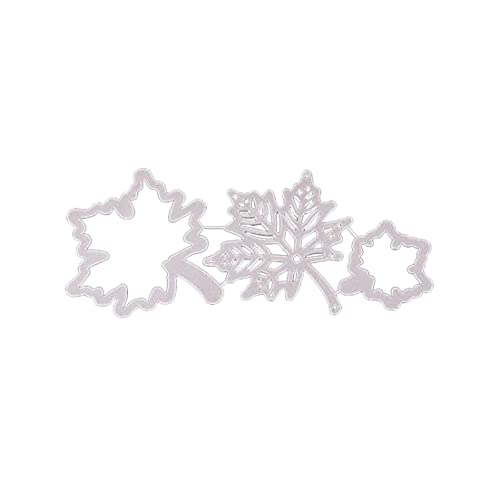 3-teiliges/Set Ahornblatt-Metallstanzformen, Blumenblattrahmen-Stanzformen, Stanzschablonen für DIY-Scrapbooking-Alben, dekorative Prägestift-Papierstanzformen für die Kartenherstellung, Kaffeeta von HoveeLuty