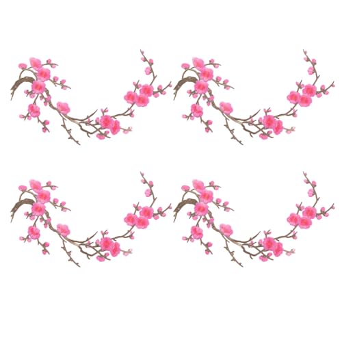 4 Stück Kirschblüten-Aufnäher zum Aufbügeln, Stickerei-Blumen-Aufnäher, Applikationen, DIY-Besatz für Jeans, Kleidungsstücke, Jacken, Rucksäcke, Dekoration, Blumen-, zum A 4 Stück Kirschblüten-Aufnäher zum Aufbügeln, Stickerei-Blumen-Aufnäher, Applikationen, DIY-Besatz für Jeans, Kleidungsstücke, Jacken, Rucksäcke, Dekoration, Blumen-, zum A von HoveeLuty