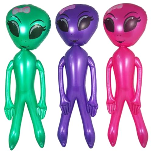 Aufblasbarer Alien, 3 Stück, 124,4 x 38,1 cm, riesig, PVC, niedlich, bunt, für Geburtstagsparty, Gastgeschenke, Halloween-Dekorationen, Luftballons, aufblasbare Dekoration, Party-Dekorationen Aufblasbarer Alien, 3 Stück, 124,4 x 38,1 cm, riesig, PVC, niedlich, bunt, für Geburtstagsparty, Gastgeschenke, Halloween-Dekorationen, Luftballons, aufblasbare Dekoration, Party-Dekorationen von HoveeLuty