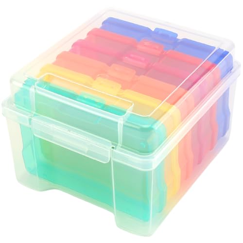 Fotoaufbewahrung, Fotoboxen zur Aufbewahrung für 4x6-Zoll-Fotos, Fotoaufbewahrungsbehälter mit Schnalle, geräumige transparente Fotoboxen für Künstlerbedarf, Aufkleber, Stempel, Samen, Scrapbookin Fotoaufbewahrung, Fotoboxen zur Aufbewahrung für 4x6-Zoll-Fotos, Fotoaufbewahrungsbehälter mit Schnalle, geräumige transparente Fotoboxen für Künstlerbedarf, Aufkleber, Stempel, Samen, Scrapbookin von HoveeLuty