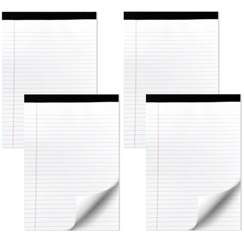 HoveeLuty 4 weiße Notizblöcke, 8,4 x 11,7 Zoll breit, liniert, liniert, 50 Blatt Schreibblock, abreißbare Notizblöcke für Büro, Schule, Heimbedarf, Notizblöcke, Notizblöcke 8,5 HoveeLuty 4 weiße Notizblöcke, 8,4 x 11,7 Zoll breit, liniert, liniert, 50 Blatt Schreibblock, abreißbare Notizblöcke für Büro, Schule, Heimbedarf, Notizblöcke, Notizblöcke 8,5 von HoveeLuty