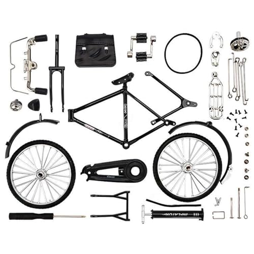 HoveeLuty DIY-Fahrradmodell im Maßstab 1:10, 51-teilig, Simulation, Retro-Legierung, Mini-Fahrradmodell, Iron Art, Mini-Fahrrad mit Inflator und Aktentasche, Tischdekoration, Miniatur- HoveeLuty DIY-Fahrradmodell im Maßstab 1:10, 51-teilig, Simulation, Retro-Legierung, Mini-Fahrradmodell, Iron Art, Mini-Fahrrad mit Inflator und Aktentasche, Tischdekoration, Miniatur- von HoveeLuty