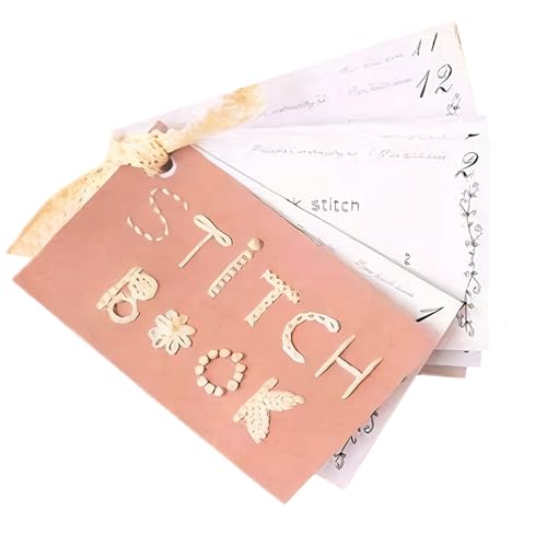 HoveeLuty Nähbuch, 15,2 x 7,6 cm, DIY, kreative Mini-Nähkarten, 17 Seiten, Verschiedene Nähtechniken, interessante Nähbücher für Stick- und Nähbegeisterte HoveeLuty Nähbuch, 15,2 x 7,6 cm, DIY, kreative Mini-Nähkarten, 17 Seiten, Verschiedene Nähtechniken, interessante Nähbücher für Stick- und Nähbegeisterte von HoveeLuty