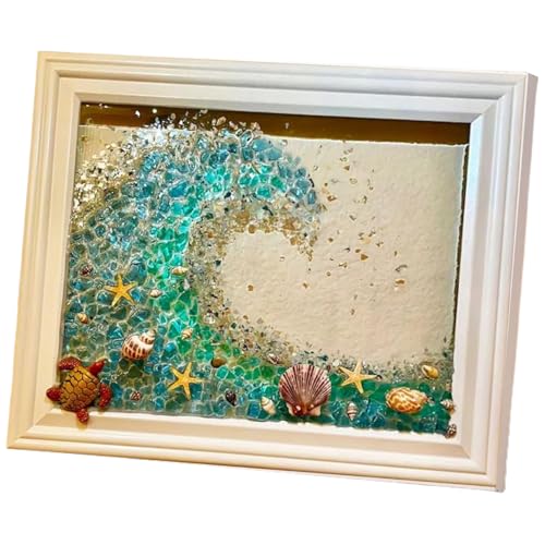 HoveeLuty Seeglas-Kunstset, gebeiztes Seeglas-Kunstset mit Bilderrahmen, Mosaik-Bastelset, DIY- zum Basteln, Geschenke, Heimdekoration, Anfänger, Stil 1, Kunst-Mosaik-Set HoveeLuty Seeglas-Kunstset, gebeiztes Seeglas-Kunstset mit Bilderrahmen, Mosaik-Bastelset, DIY- zum Basteln, Geschenke, Heimdekoration, Anfänger, Stil 1, Kunst-Mosaik-Set von HoveeLuty
