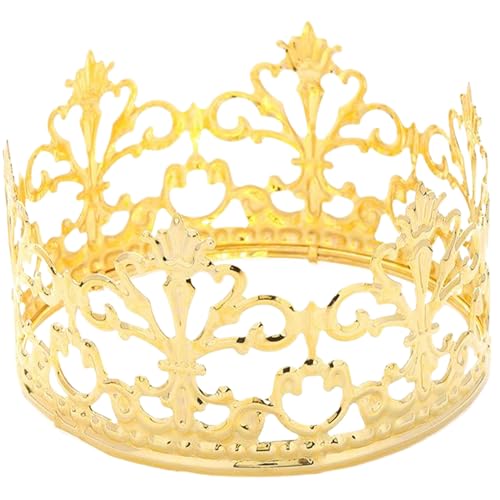 Mini-Goldkronen-Kuchenaufsatz, Mini-Kronen-Kuchendekorationen, Prinzessinnen-Kuchenaufsatz, Prinzessin und Prinz, Kristall-Kopfbedeckung, elegante, zarte Krone, Haarschmuck, Party-Kuchendekoration für Mini-Goldkronen-Kuchenaufsatz, Mini-Kronen-Kuchendekorationen, Prinzessinnen-Kuchenaufsatz, Prinzessin und Prinz, Kristall-Kopfbedeckung, elegante, zarte Krone, Haarschmuck, Party-Kuchendekoration für von HoveeLuty