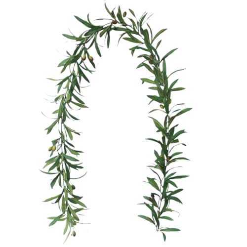 Olivengirlande, 180 cm, Olivenblatt-Girlande, künstliche Olivenzweig-Girlande, tragbare grüne Girlande für Haustür, Hochzeit, Wand, Heimdekoration, Olivenzweig-Girlande, Olivenblatt-Girlande, Frühling Olivengirlande, 180 cm, Olivenblatt-Girlande, künstliche Olivenzweig-Girlande, tragbare grüne Girlande für Haustür, Hochzeit, Wand, Heimdekoration, Olivenzweig-Girlande, Olivenblatt-Girlande, Frühling von HoveeLuty