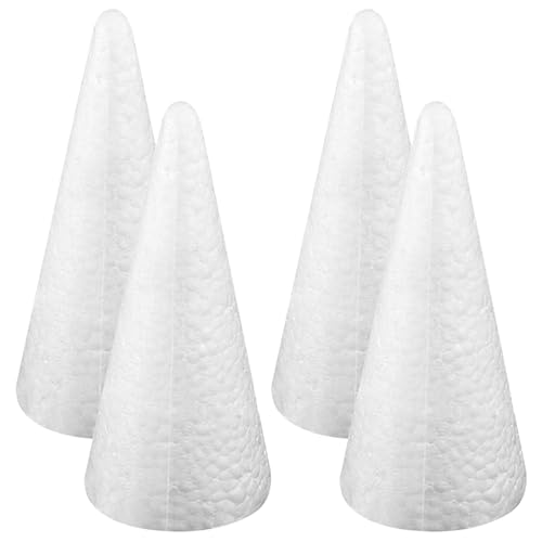 Schaumstoffkegel, 4 Stück, 20, 3 x 7, 6 cm, dekorative Schaumstoffkegel, kreative Styroporkegel zum Basteln und für Heimwerkerkunst, Bastelbedarf für Weihnachten, Schule, Hochzeit, Geburtstag, Heim Schaumstoffkegel, 4 Stück, 20, 3 x 7, 6 cm, dekorative Schaumstoffkegel, kreative Styroporkegel zum Basteln und für Heimwerkerkunst, Bastelbedarf für Weihnachten, Schule, Hochzeit, Geburtstag, Heim von HoveeLuty