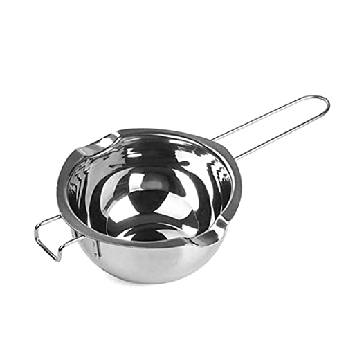 Schmelztiegel, Edelstahl-Doppelkocher, 600 ml, Doppelausgießer mit hitzebeständigem Griff, Silber, für Wachs, Kerzen, Butter, Schokolade, Käse, Wachstopf, Wachsschmelzer, Edelstahl-Schmelztiegel Schmelztiegel, Edelstahl-Doppelkocher, 600 ml, Doppelausgießer mit hitzebeständigem Griff, Silber, für Wachs, Kerzen, Butter, Schokolade, Käse, Wachstopf, Wachsschmelzer, Edelstahl-Schmelztiegel von HoveeLuty
