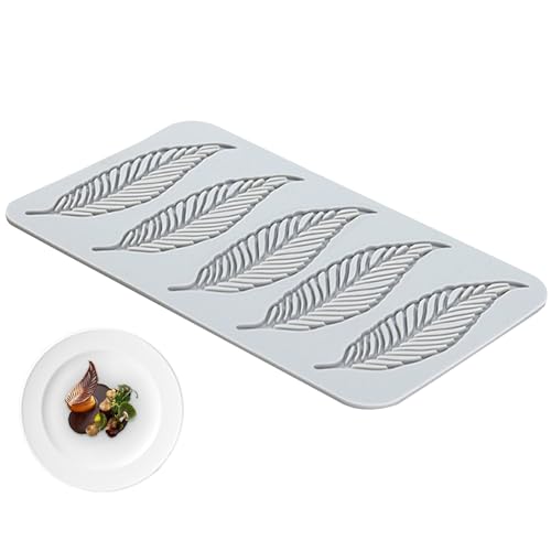 Spitzen-Silikonform, 5 Mulden, Federform, Tuille-Formen, DIY, Antihaft-Spitzenform, flexibel, lebensmittelecht, wiederverwendbar, hitzebeständige Silikonformen für Fondant, Schokolade, Tuille-Formen, Spitzen-Silikonform, 5 Mulden, Federform, Tuille-Formen, DIY, Antihaft-Spitzenform, flexibel, lebensmittelecht, wiederverwendbar, hitzebeständige Silikonformen für Fondant, Schokolade, Tuille-Formen, von HoveeLuty