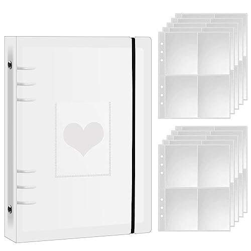 Hoxfly A5 Binder Fotokartenalbum, 3 Zoll Kpop Fotoalbum Halter, Photocard Binder Kpop, 10 Stück Fotohüllen Fotoklarsichthüllen, 6 Ringbuch Photocard Binder, Plastik Binder, Wasserdichte Sammelmappe von Hoxfly