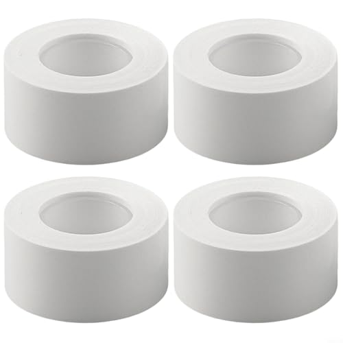 HpLive 2/4 Stück Etikettenband 16mm x 4m für MAKEID L1 Etikettendrucker, Wasserfest Ölbeständig Kratzfest, Weiß Vinyl Etiketten(4pcs) von HpLive