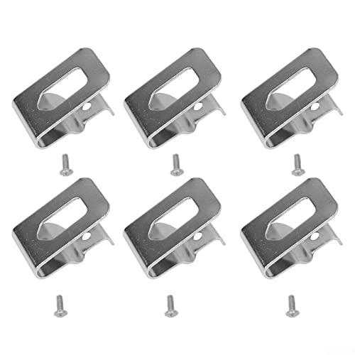 HpLive 6Pcs Elektrische Boor Riem Clip Vervanging Haken Clips Gereedschap met 6 stks Schroeven, Riem Haken Clips voor 18 V 20 V Boor Driver N268241 N169778 DCD980 von HpLive