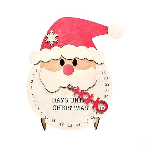 Weihnachts-Adventskalender, Holz-Weihnachtskalender, Weihnachts-Countdown-Türschilder sind aufgehängt, Weihnachtsdekoration, Adventsdekoration von HpLive