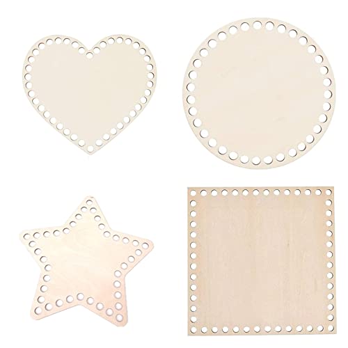 Hpamba Geflochtener Korbboden Unfertiges Brett Gehäkelter Korbboden aus Holz Häkeln Holzboden DIY Blank Korbboden für Geflochtene Aufbewahrungskörbe, Taschen und Taschentuchboxen, 4 Stück Hpamba Geflochtener Korbboden Unfertiges Brett Gehäkelter Korbboden aus Holz Häkeln Holzboden DIY Blank Korbboden für Geflochtene Aufbewahrungskörbe, Taschen und Taschentuchboxen, 4 Stück von Hpamba