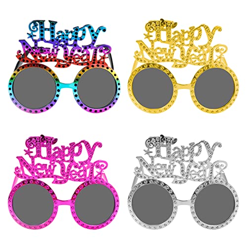 4 Stücke Happy New Year Brillen,Frohes Neues Jahr Brillen Party für 2025,Silvester Brille 2024,2024 Silvester Party Dekoration,Lustige Silvester Foto Requisiten,Silvester Party Supplies 2025 4 Stücke Happy New Year Brillen,Frohes Neues Jahr Brillen Party für 2025,Silvester Brille 2024,2024 Silvester Party Dekoration,Lustige Silvester Foto Requisiten,Silvester Party Supplies 2025 von Hpbaggy
