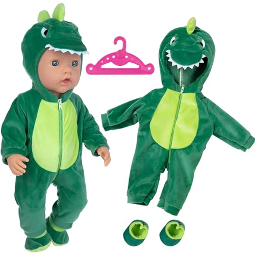 Kleidung Outfits für Baby Puppen,Puppenkleidung Dinosaurier,Dinosaurier Bodysuit + Socke + Aufhänger,puppenkleidung ,für Babypuppen 35-45 cm,Puppe zubehör,Geschenke für Mädchen Jungen Kleidung Outfits für Baby Puppen,Puppenkleidung Dinosaurier,Dinosaurier Bodysuit + Socke + Aufhänger,puppenkleidung ,für Babypuppen 35-45 cm,Puppe zubehör,Geschenke für Mädchen Jungen von Hpbaggy