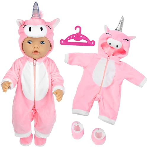 Kleidung Outfits für Baby Puppen,Puppenkleidung Einhorn,Einhorn Bodysuit + Socke + Aufhänger,puppenkleidung,für Babypuppen 35-45 cm,Baby Puppe zubehör,Geschenke für Mädchen Jungen Kleidung Outfits für Baby Puppen,Puppenkleidung Einhorn,Einhorn Bodysuit + Socke + Aufhänger,puppenkleidung,für Babypuppen 35-45 cm,Baby Puppe zubehör,Geschenke für Mädchen Jungen von Hpbaggy