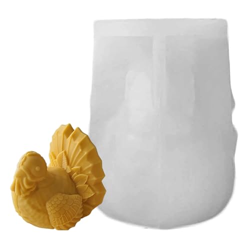 1 Set Silikonform Truthahnform 3d Truthahn Thanksgiving Silikonformen für Fondant, Soja -Wachskerze, Seife, Gips, Epoxidharzguss, DIY Crafts Style22 von Hperu