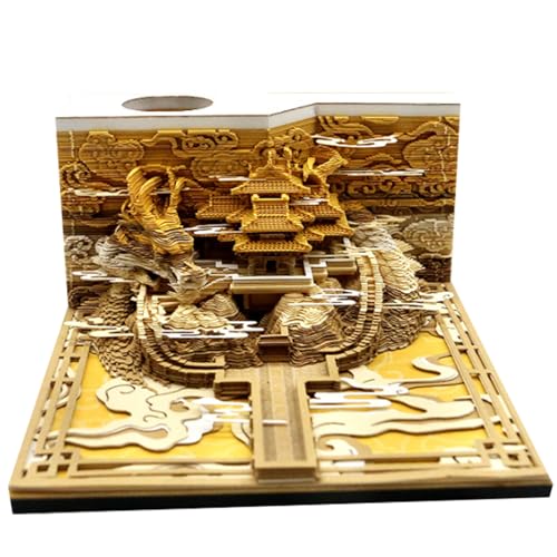 3D -Memo -Pad Chinesischer Zodiac Dragon 3D Weekly Kalender 2024 mit Acrylcover Drachenpapier für Schreibtisch Ornament Weihnachten Neujahr Geschenkplaner 3D -Memo -Pad Chinesischer Zodiac Dragon 3D Weekly Kalender 2024 mit Acrylcover Drachenpapier für Schreibtisch Ornament Weihnachten Neujahr Geschenkplaner von Hperu