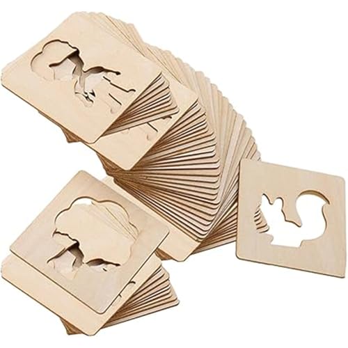 60pcs Zeichnen Schablonen für Kinder sichere hölzerne frühe Bildungsdiy -Kreide Schablonen für Jungen Mädchen, Kinder zum Zeichnen 60pcs Zeichnen Schablonen für Kinder sichere hölzerne frühe Bildungsdiy -Kreide Schablonen für Jungen Mädchen, Kinder zum Zeichnen von Hperu