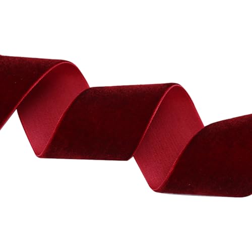 Breites Samtband, Band für Geschenkpackungen 25 Yard Lang luxuriöser rot Breites Samtband, Band für Geschenkpackungen 25 Yard Lang luxuriöser rot von Hperu