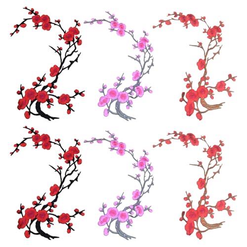 Cherry Blossom Patch 6pcs, Eisen auf Blumengestickte Flecken, DIY Blumenapplikation für Kleidung, Jeans, Rucksäcke, Taschen, 11 -Zoll -Dekorationsreparatur Cherry Blossom Patch 6pcs, Eisen auf Blumengestickte Flecken, DIY Blumenapplikation für Kleidung, Jeans, Rucksäcke, Taschen, 11 -Zoll -Dekorationsreparatur von Hperu