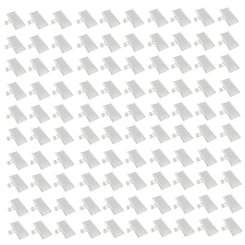 Drahtregal -Etiketthalter, 100pcs Clear Plastic Basket Labels Clip an, starke und einfache Clip -Etikettenhalter für Speisekammer, Einzelhandelsgeschäft, Supermarkt - wiederverwendbare Regaletikett von Hperu