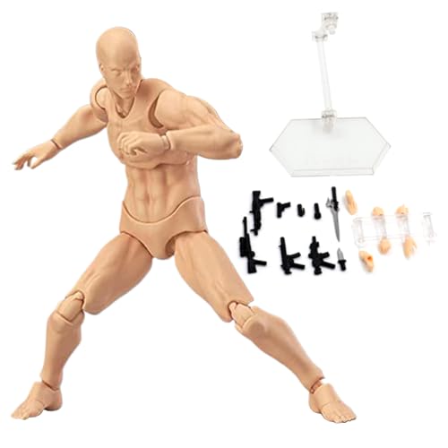 Hperu Aktionsfigur Set, männliche Aktionsfigur Gesten poable Figur, Aktionsfigur Zeichnungsmodelle, Leichtes Zeichnen Mannequin mit Standunterstützung & Zubehör zum Skizzieren, Malerei Hperu Aktionsfigur Set, männliche Aktionsfigur Gesten poable Figur, Aktionsfigur Zeichnungsmodelle, Leichtes Zeichnen Mannequin mit Standunterstützung & Zubehör zum Skizzieren, Malerei von Hperu