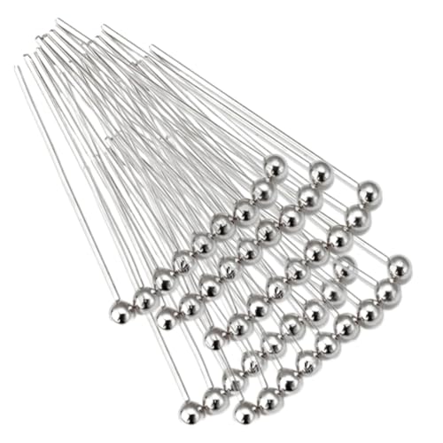 Hperu Kopfnadeln für Schmuck, die 3 Zoll Edelstahl XL Long Ball Head Pins Ohrring -Vorräte für Ohrringarmband -Anhänger Machen von Hperu