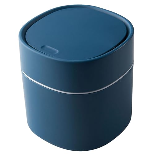 Hperu Mini-Mülleimer, 2L Mini-Desktop-Müll, Press-Deckel-Versiegelung kleiner Abfallbehälter, rutschloser Plastikmüll für Schlafzimmerküchenbüro, 7x5 Zoll Hperu Mini-Mülleimer, 2L Mini-Desktop-Müll, Press-Deckel-Versiegelung kleiner Abfallbehälter, rutschloser Plastikmüll für Schlafzimmerküchenbüro, 7x5 Zoll von Hperu