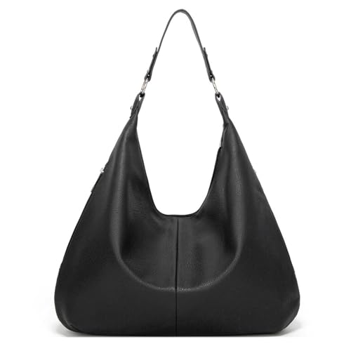 Hperu Schwarzer Umhängetasche PU -Leder mit Reißverschluss, leichte Modeausstattung für Frauenarbeit, Reisen, täglicher Gebrauch Hperu Schwarzer Umhängetasche PU -Leder mit Reißverschluss, leichte Modeausstattung für Frauenarbeit, Reisen, täglicher Gebrauch von Hperu