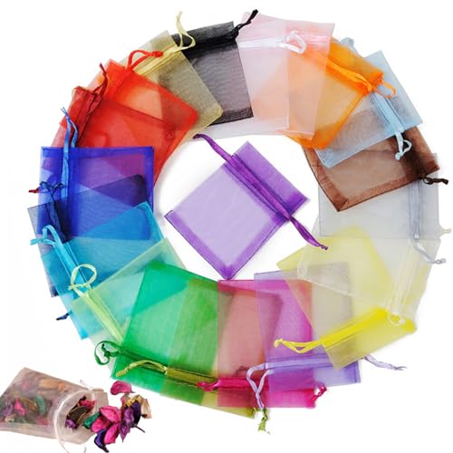 Hperu Sheer Bags, 50pcs Organza-Taschen, 8x12-Zoll-Netzkordelgeschenk, Mehrzweck für Schmuckpartybevorzugungen Hochzeitsdekorationen, 20x30 cm, zufällige Farbe Hperu Sheer Bags, 50pcs Organza-Taschen, 8x12-Zoll-Netzkordelgeschenk, Mehrzweck für Schmuckpartybevorzugungen Hochzeitsdekorationen, 20x30 cm, zufällige Farbe von Hperu