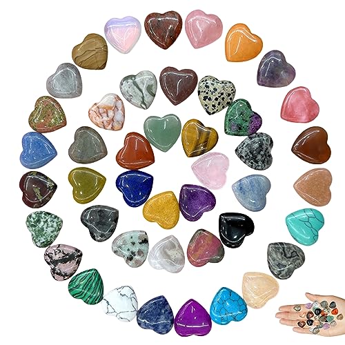Sorge Stones 50pcs 0, 78x0, 78 Zoll herzförmige Gestein Mini Mini Polish von Hperu