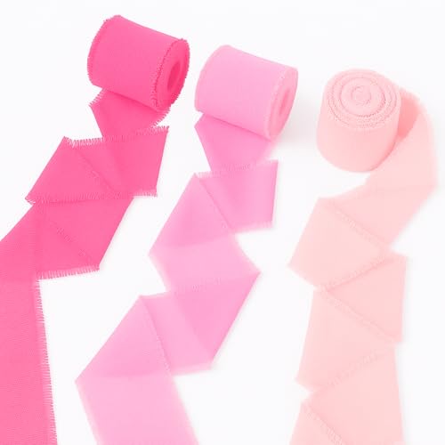 3 Rollen Geschenkband Hochzeit Rosa 3,8 cm x 19,9 m Chiffonband Schleifenband Chiffon Stoffband Altrosa Hochzeits Stoffband Seidenband Wedding Peach Organzaband Hochzeitsdeko Autoschmuck Hochzeit 3 Rollen Geschenkband Hochzeit Rosa 3,8 cm x 19,9 m Chiffonband Schleifenband Chiffon Stoffband Altrosa Hochzeits Stoffband Seidenband Wedding Peach Organzaband Hochzeitsdeko Autoschmuck Hochzeit von Hpmjz
