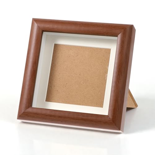 4x4 Shadow Box Bilderrahmen Holz Bilderrahmen aus Massivholz zum Aufhängen Erinnerungsbox Sport Erinnerungsstücke für Pin Auszeichnungen Medaillen Hochzeit Tickets Fotos von Hpmjz