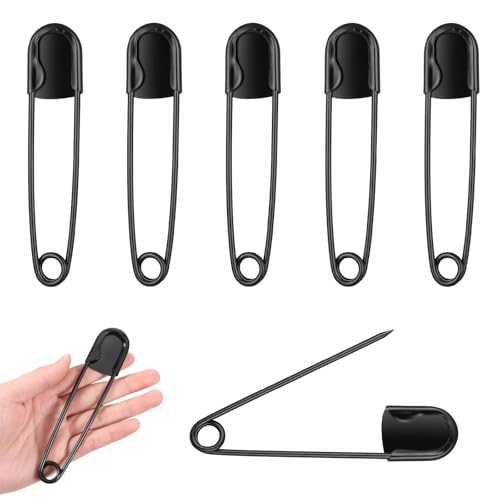 5 extra große Sicherheitsnadeln, 12,7 cm, robuste Edelstahl-Sicherheitsnadeln, extra große Nadel für Decken, schwere Wäsche, Handwerk, Dekorationen, Decken, dicker Stoff, Kleidung, Leder von Hpmjz