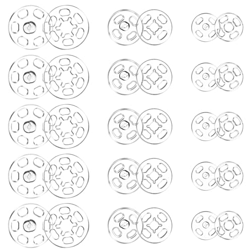 Hpmjz 300 Stück Kunststoff-Druckknöpfe zum Aufnähen, unsichtbar, rund, transparent, Druckknöpfe für Hemden, Kleidung, Nähen, Kleidung, Bastelbedarf, 7 mm, 11 mm, 15 mm Hpmjz 300 Stück Kunststoff-Druckknöpfe zum Aufnähen, unsichtbar, rund, transparent, Druckknöpfe für Hemden, Kleidung, Nähen, Kleidung, Bastelbedarf, 7 mm, 11 mm, 15 mm von Hpmjz