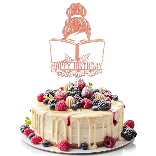 Hpmjz Kuchendekoration für Mädchen, mit Aufschrift "Happy Birthday", goldfarben, glitzernd, Cupcake-Topper, Jubiläumsdekoration, Zubehör für Desserts, Eis, Obst, Kekse, 1 Stück Hpmjz Kuchendekoration für Mädchen, mit Aufschrift "Happy Birthday", goldfarben, glitzernd, Cupcake-Topper, Jubiläumsdekoration, Zubehör für Desserts, Eis, Obst, Kekse, 1 Stück von Hpmjz