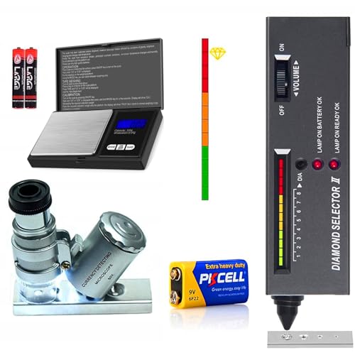 Diamant-Tester für Schmuck, Mini-Schmuck-Skala, 200 g/0,01 g, 60-fache Vergrößerung, Mini-LED-Diamantenauswahl, professioneller Diamantauswahl, für Anfänger und Experten, Messgerät Diamant-Tester für Schmuck, Mini-Schmuck-Skala, 200 g/0,01 g, 60-fache Vergrößerung, Mini-LED-Diamantenauswahl, professioneller Diamantauswahl, für Anfänger und Experten, Messgerät von Hqdz-td