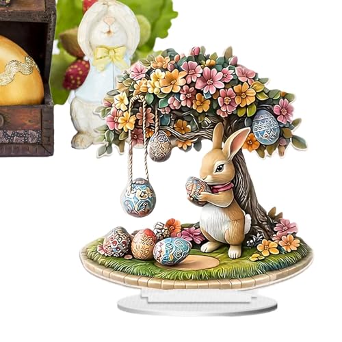 Hqunjikp Osterhasen-Tischdekoration, Cartoon-2D-Acryl-Ei und -Dekoration für Zuhause, 20 cm, wasserdicht, -Dekoration mit Skala, für drinnen und draußen, Urlaubsdisplay Hqunjikp Osterhasen-Tischdekoration, Cartoon-2D-Acryl-Ei und -Dekoration für Zuhause, 20 cm, wasserdicht, -Dekoration mit Skala, für drinnen und draußen, Urlaubsdisplay von Hqunjikp