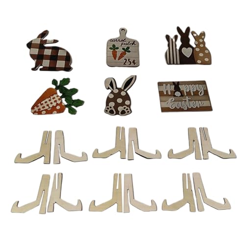 Hqunjikp Ostern-Tablett-Dekoration, Feiertagstischdekoration, Frühlings-Holz-Tischschilder, Set mit 12 Haseneiern, Karotten, , Osterdekoration für Zuhause Hqunjikp Ostern-Tablett-Dekoration, Feiertagstischdekoration, Frühlings-Holz-Tischschilder, Set mit 12 Haseneiern, Karotten, , Osterdekoration für Zuhause von Hqunjikp