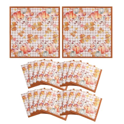 Hqunjikp -Papierservietten, Thanksgiving- -Servietten, Halloween- -Ahornblätter, Servietten für Schlafzimmer, Küche, Wohnzimmer von Hqunjikp