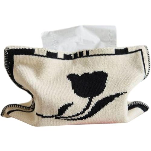 Gestrickte Taschentuchbox-Abdeckung, Papier-Taschentuch-Beutel, Desktop-dekorative Taschentuch-hülle, Papierhalter-Box Für Haushalt, Büro, Hotel, Wohnzimmertisch von Hrippy