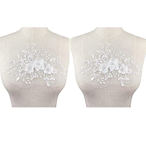 Hrippy 3D Perlenblütenkragen 2pcs Spitze Stickerei Applique Spitzennähung DIY Bastelausschnitt Patches Für Kleiderkleid Accessoires Hrippy 3D Perlenblütenkragen 2pcs Spitze Stickerei Applique Spitzennähung DIY Bastelausschnitt Patches Für Kleiderkleid Accessoires von Hrippy